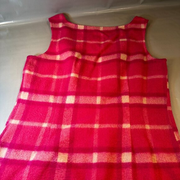 United Colors Benetton Dress Womens Blue Family Italy Wool Windowpane Plaid - Picture 12 of 14